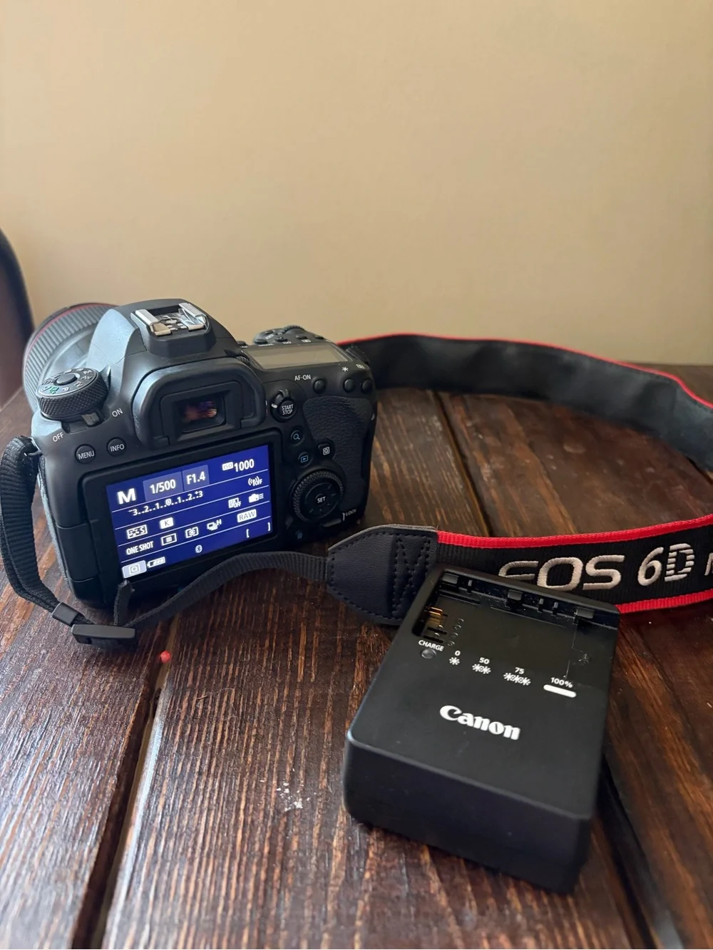 Canon EOS 6D Mark II DSLR Camera with 35mm Lens, Charger & Strap
